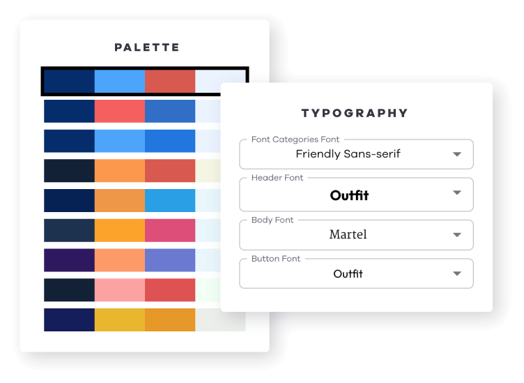 Custom fonts and colors on political campaign templates