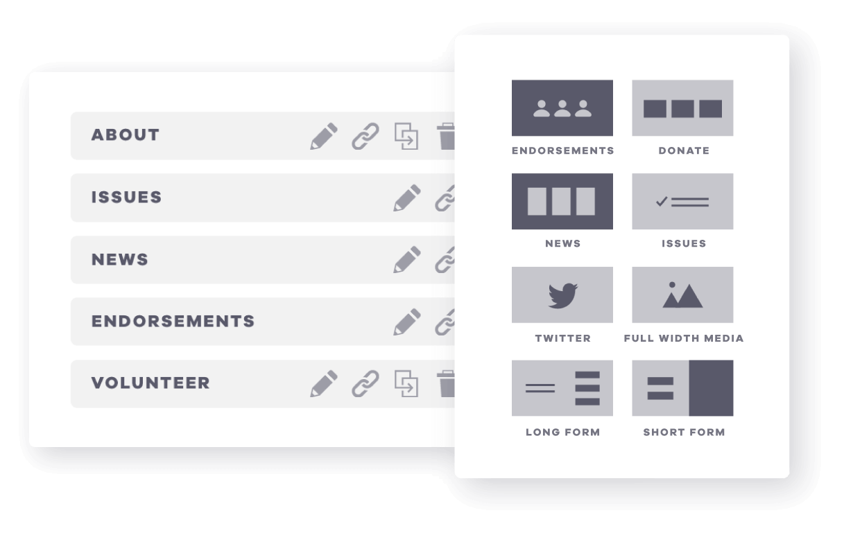 All the website templates political campaigns need to win elections